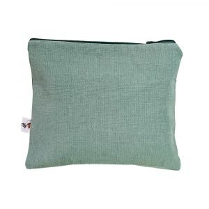 Pochette fatta a mano con tessuto impermeabile - pochette modello zelda di colore verde chiaro